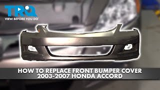 How to Replace Front Bumper Cover 20032007 Honda Accord [upl. by Juli]