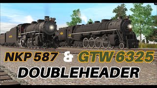 Trainz What If NKP 587 amp GTW 6325 Doubleheaded Viewer Request [upl. by Mcclees]