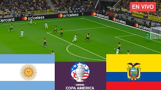 🔴Argentina vs Ecuador EN VIVO⚽ Copa América 2024 Partido EN VIVO  Videojuegos simulación [upl. by Ttenneb]