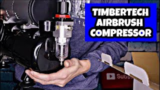 Timbertech Oilfree Mini Compressor for Airbrushing Unboxing [upl. by Eikcor150]