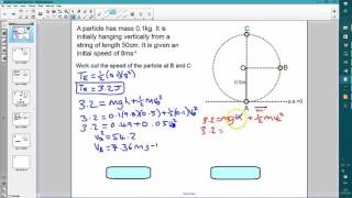 Vertical circular motion 1 Mechanics 2 AQA M2 [upl. by Moureaux]