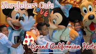 StoryTellers Cafe  Character Breakfast for Owen’s Birthday Disney’s Grand Californian Hotel [upl. by Elolcin]