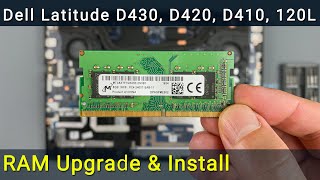 Dell Latitude D430 D420 D410 120L Upgrade and installing RAM  DIY stepbystep guide [upl. by Ardnekahs938]