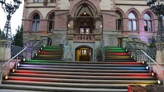 Aufbau für Schlossleuchten auf Schloss Drachenburg [upl. by Lleze]