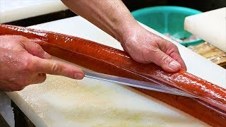 Japanese Street Food  RED CORNET FISH Sashimi Japan Okinawa Seafood [upl. by Natika]