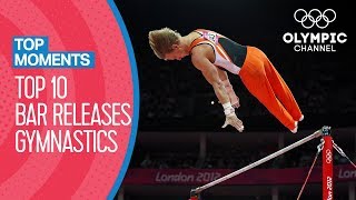 Top 10 Gymnastics Horizontal Bar Releases at Olympic Games  Top Moments [upl. by Airec525]