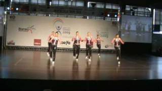 Aerobik klub Zlín Czech Republic Renáta Myjavcová Sylva Košacká EM Sportsaerobics 2009 Blanes [upl. by Oeak]