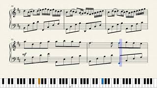 Canon in D  Pachelbel PIANO SHEET [upl. by Diogenes]