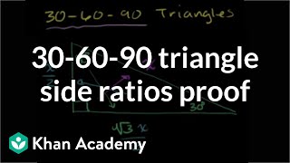 306090 triangle side ratios proof  Right triangles and trigonometry  Geometry  Khan Academy [upl. by Max]