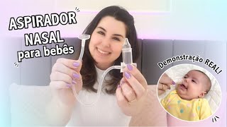 Como usar aspirador nasal em bebê [upl. by Adnorehs35]