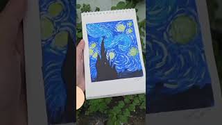 Van Gogh Drawing Starry night🌃vangogh art [upl. by Yllatan53]