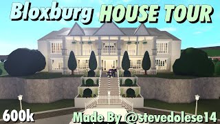 600k BLOXBURG MANSION HOUSE TOUR stevedolese14  Roblox [upl. by Ymmaj48]