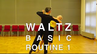 How to Dance Waltz  Basic Routine 1 [upl. by Pacorro]