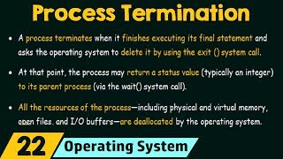 Operation on Processes – Process Termination [upl. by Jacquelynn]