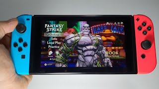 Fantasy Strike Nintendo Switch handheld gameplay [upl. by Paluas]