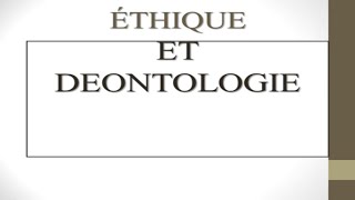 ÉTHIQUE ET DÉONTOLOGIE  morale  iade study [upl. by Prager]