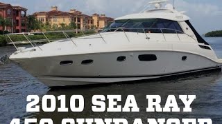 2010 Sea Ray 450 Sundancer Walkthrough For Sale at MarineMax Clearwater [upl. by Aiceled]