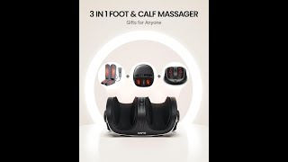 RENPHO Foot Massager Shiatsu Foot Massager Machine with Heat and Remote Deep Kneading and Rolling [upl. by Eislehc664]