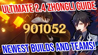 UPDATED 24 ZHONGLI GUIDE Complete SUPPORT NUKE and MAIN DPS Builds and MORE Genshin Impact [upl. by Aicilaanna]