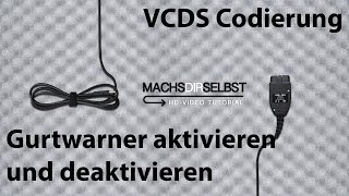 Golf V Gurtwarner aktivierendeaktivieren mit VCDS Tutorial HD [upl. by Trojan]