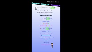 Quadratic Inequalities  Discriminant Nature Of Roots Quadratic Equation  OLevel Additional Math [upl. by Bonar]