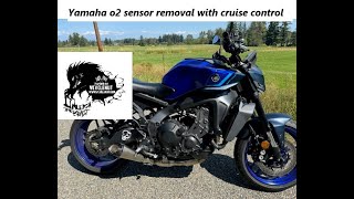 Yamaha cruise control and removing the o2 sensor 20212024 MT09 2022 MT10 [upl. by Maise]