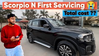 Mahindra Scorpio N First Service  Scorpio N servicing cost time review  Mahindra Service Z8 select [upl. by Yrffoeg907]