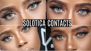 The Best Colored Contacts For Dark Eyes Solotica Try On Haul  Mel Ocre Crystal Graphite Quartz [upl. by Daphne831]