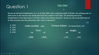 Lesson 13 D Tide Tables USCG Exam Prep [upl. by Noma]