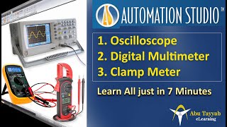 Learn oscilloscope Multimeter and clamp meter in automation studio [upl. by Kcirddes]