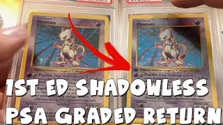 MORE 1ST EDITION SHADOWLESS RETURNS  PSA Graded Pokemon Cards 26 [upl. by Enitsirk]