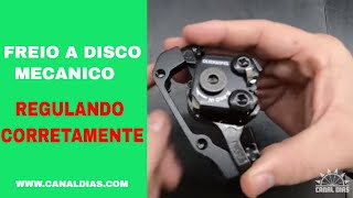 COMO REGULAR O FREIO A DISCO MECÂNICO DA BICICLETA [upl. by Wagshul39]