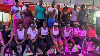 Vibration by Fireboy DML zumba nyashfit choreography [upl. by Ahsennod984]