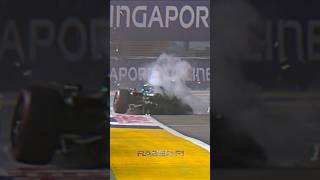 Lance Stroll huge crash in Singapore 😈 automobile formula1driver lewishamilton hamilton [upl. by Frolick]