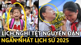 Lịch nghỉ TẾT NGUYÊN ĐÁN ngắn nhất lịch sử HCM  Tin Tức Nhanh [upl. by Yc]