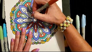 ASMR  Trying Pastel Sharpie Markers amp Coloring Soft Spoken [upl. by Daphne837]