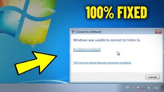 Windows was unable to connect to Wifi in Windows 7  How To Fix cant connect a Network Wireless ✅ [upl. by Ielirol]