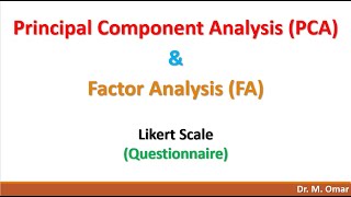 Principal Component Analysis and Factor Analysis [upl. by Che879]