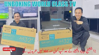 Hisense Led 32A4N 80cm ok Google smart tv unboxing [upl. by Aldredge67]