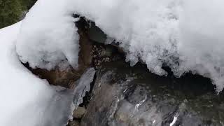 Backyard PondlessWaterfall during Michigan Winter [upl. by Awad]