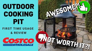 Costco Outdoor Cooking Fire Pit  Product Review after the First Usage [upl. by Cedell]