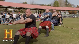 STRONGMEN VS SCOTSMEN IN EPIC TUGOFWAR  The Strongest Man in History Season 1  History [upl. by Eelta]