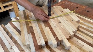 Wood Recycling Project  Make use Of Leftover Wood Scraps To Design A Luxury Style Tea Table Set [upl. by Sanez155]