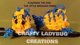 Rainbow Loom Charm FLOUNDER or FISH Advanced Tutorial by Crafty Ladybug [upl. by Rhetta982]