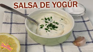 Salsa de Yogur Vegana Receta Rápida y Fácil [upl. by Rheingold316]