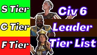 Civilization 6 Complete Leader Tier List For Civilization 6  Ranking Every Leader In Civ 6 [upl. by Airdnekal]