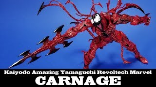 Amazing Yamaguchi Carnage Revoltech Kaiyodo Marvel Action Figure [upl. by Gratia]