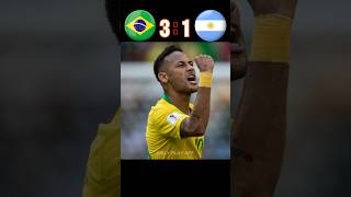 Brazil 🆚️ Argentina 31 imaginery match highlights shorts football youtube ronaldo messi [upl. by Anaimad563]