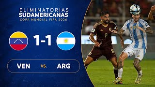 VENEZUELA vs ARGENTINA 11  RESUMEN  ELIMINATORIAS SUDAMERICANAS  FECHA 9 [upl. by Ensoll]