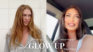 GLOW UP  Haare färben neue Nägel neue Extensions Makeup Outfit amp Clip in Extensions färben [upl. by Nniuq]